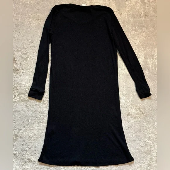 Smash + Tess Black Waffle Dream Long Sleeve Night Shirt Size Medium - Picture 11 of 13